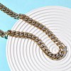 10MM 201 Stainless Steel Cuban Link Chain Necklaces for Women Men NJEW-F360-01G-2