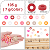 105g 15 Colors Handmade Polymer Clay Beads CLAY-AR0001-16-6