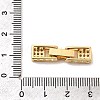 Brass Micro Pave Clear Cubic Zirconia Interlocking Clasps X-KK-C075-36G-3