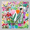 50Pcs Tulip Pattern Waterproof PVC Plastic Scrapbook Stickers STIC-PW0001-365-5