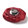 Flower Cloth with Plastic Pearl Brooch Pin LS-JEWB-K013-01P-02-2