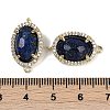 Dyed Natural Lapis Lazuli Faceted Oval Links G-B126-07G-08-3