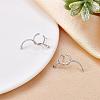 Rhodium Plated 925 Sterling Silver Twist Knot Stud Earrings for Women JE1081A-4