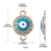 Alloy Connector Charms with Enamel and Synthetic Turquoise FIND-YW0003-53-5