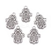 Tibetan Style Filigree Alloy Pendants TIBEP-5262-AS-FF-1