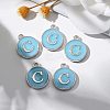 Platinum Plated Alloy Enamel Charms ENAM-S118-04C-P-5