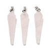 Natural Rose Quartz Pointed Pendants G-D089-01P-06-1