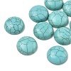 Craft Findings Dyed Synthetic Turquoise Flat Back Dome Cabochons X-TURQ-S266-14mm-01-3