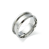 201 Stainless Steel Grooved Finger Ring Settings STAS-TAC0001-10B-P-1