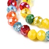 Electroplate Glass Beads Strands GLAA-T023-B16-09-3