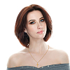 2Pcs 2 Colors 304 Stainless Steel Cross Pendant Necklace with Satellite Chains NJEW-FI0001-48-5