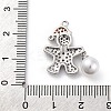 Santa Claus Brass Micro Pave Cubic Zirconia Pendants KK-Q010-03P-3