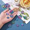 Rack Plating 20Pcs 10 Style 304 Stainless Steel Pendants STAS-SZ0002-60-2