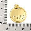 Real 18K Gold Plated Brass Micro Pave Cubic Zirconia Pendants KK-R159-38G-3