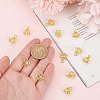 12Pcs Rack Plating Brass Clear Cubic Zirconia Pendants KK-GO0001-78-3
