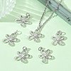 SHEGRACE Brass Micro Pave Clear Cubic Zirconia Pendants XGRQ3P283-630P-4