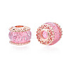 Rack Plating Alloy European Beads MPDL-N039-199-02RG-2