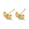 Cubic Zirconia Bone Shape Stud Earrings EJEW-F281-31G-1