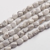 Natural Howlite Beads Strands LS-G-D0002-B34-1