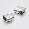 Tarnish Resistant Smooth Surface 304 Stainless Steel Magnetic Clasps with Glue-in Ends LS-STAS-N002-38-3
