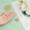 60Pcs 2 Styles Brass Hoop Earrings Findings KK-UN0002-43-4