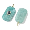 Natural Amazonite Faceted Pendants G-F819-02G-02-2