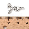 Anti-Tarnish Rhodium Plated 925 Sterling Silver Lobster Claw Clasps with Jump Rings STER-D006-18P-3