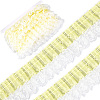10 Yards Double Layer Polyester Organza Pleated Lace Trim Ribbons SRIB-GF0001-43A-1