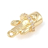 Brass Micro Pave Clear Cubic Zirconia Pendants KK-G545-17G-2
