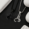 2Pcs 2 Colors Stainless Steel Boxing Glove Pendant Box Chain Necklaces for Men NJEW-HY0001-09A-3