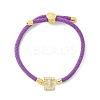 Adjustable Nylon Cord Bracelets X-BJEW-C096-01G-09-4