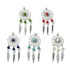 5Pcs 5 Styles Synthetic Turquoise Dyed Big Pendants PALLOY-JF02310-03S-1