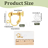 40Pcs Brass Screw Clip Earring Converter KK-ME0001-27G-2