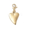 304 Stainless Steel Heart Pendant Decoration STAS-S165-15G-1
