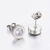 304 Stainless Steel Stud Earrings EJEW-H357-05P-2