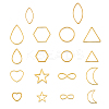 36Pcs 18 Style 201 Stainless Steel Linking Rings FIND-FH0006-46-1