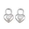 304 Stainless Steel & ABS Plastic Imitation Pearl Pendants STAS-Z166-13P-1