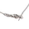 304 Stainless Steel Ball Chain Necklaces STAS-M065-19P-2