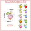100Pcs Transparent Acrylic Pumpkin Pendants PALLOY-ME00022-2