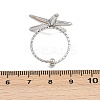 304 Stainless Steel Adjustable Open Cuff Rings for Women RJEW-K303-01P-3