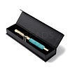 Dyed Natural Quartz Brass Pens AJEW-M209-04G-4