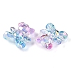 Gradient Color Transparrent Acrylic European Beads OACR-P024-01-01-2