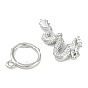 Brass Micro Pave Clear Cubic Zirconia Toggle Clasps KK-K391-06P-2
