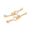 Brass Fold Over Clasps KK-L289-009G-2