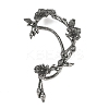 316 Surgical Stainless Flower Cuff Earrings LS-EJEW-C160-05A-2