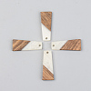 Opaque Resin & Walnut Wood Pendants X-RESI-S389-040A-C04-1