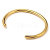 Ion Plating(IP) 304 Stainless Steel Simple Thin Cuff Bangles BJEW-P296-02G-2