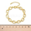 Brass Oval Link Chain Bracelets for Women Men BJEW-K273-10G-5