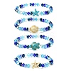 Electroplated Glass Beaded Stretch Bracelets BJEW-JB10900-1