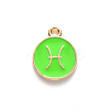 Alloy Enamel Pendants X-ENAM-S124-01A-06H-2